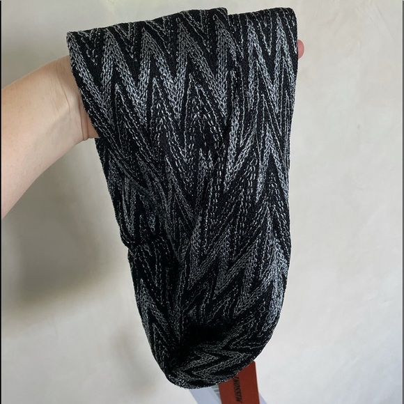 Missoni headband sash knit black silver NWT authentic - Picture 13 of 15